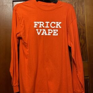 Benitez By Baylen Levine Orange Long Sleeve Shirt